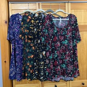 Lot of 4 2XL Lularoe Perfect T’s 💐
